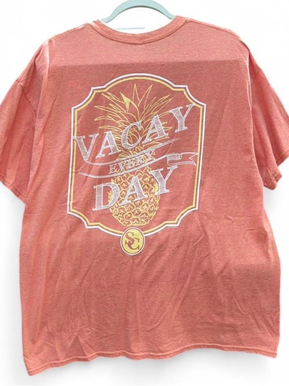 Vacay Every Day Short Sleeve Tee - Coral